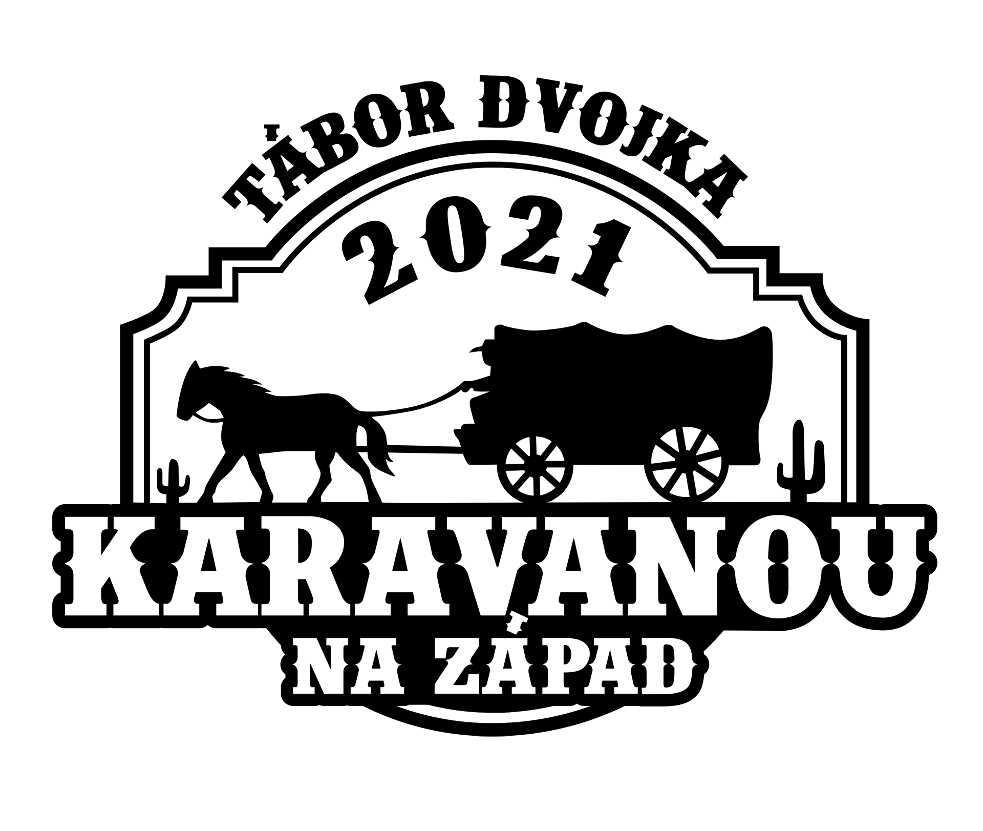 Tábor Dvojka - Kronika - Logo - Karavanou na západ